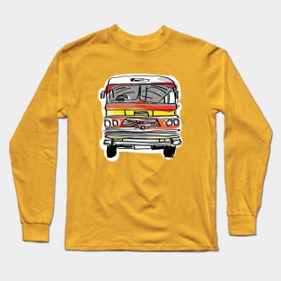 Bus of Colors Painting Long Sleeve T-Shirt